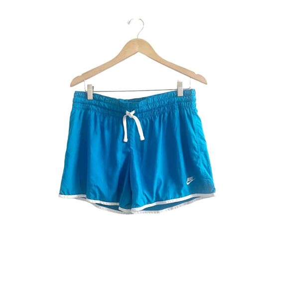 Nike Women’s Retro Active Running Shorts Turquoise Size Large Lined Gym - Picture 1 of 10